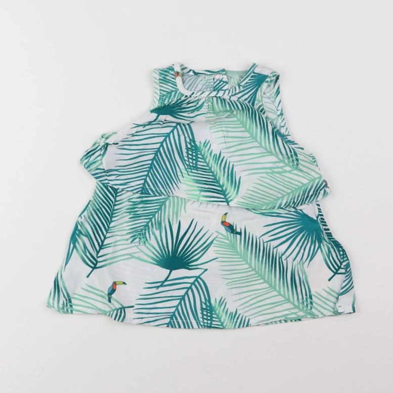 Vertbaudet - robe vert - 6 mois